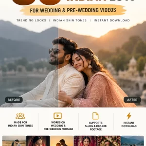 80 Cinematic Indian LUTs for Wedding & Pre-Wedding Videos | S-Log & Rec.709